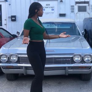 Green top & pants are both from forever 21